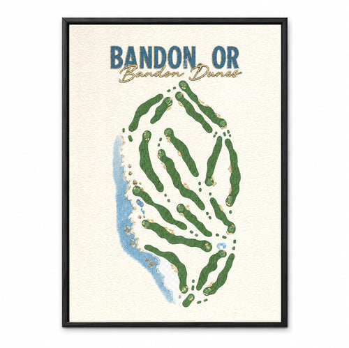bANDON OR course map in Oregon USA