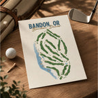 bANDON OR Golf Course Map Print Poster | Oregon USA Golf Wall Art