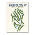 boulder city golf course map print poster, Nevada USA golf wall art