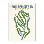 boulder city golf course map print poster, Nevada USA golf wall art