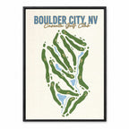 boulder city course map in Nevada USA