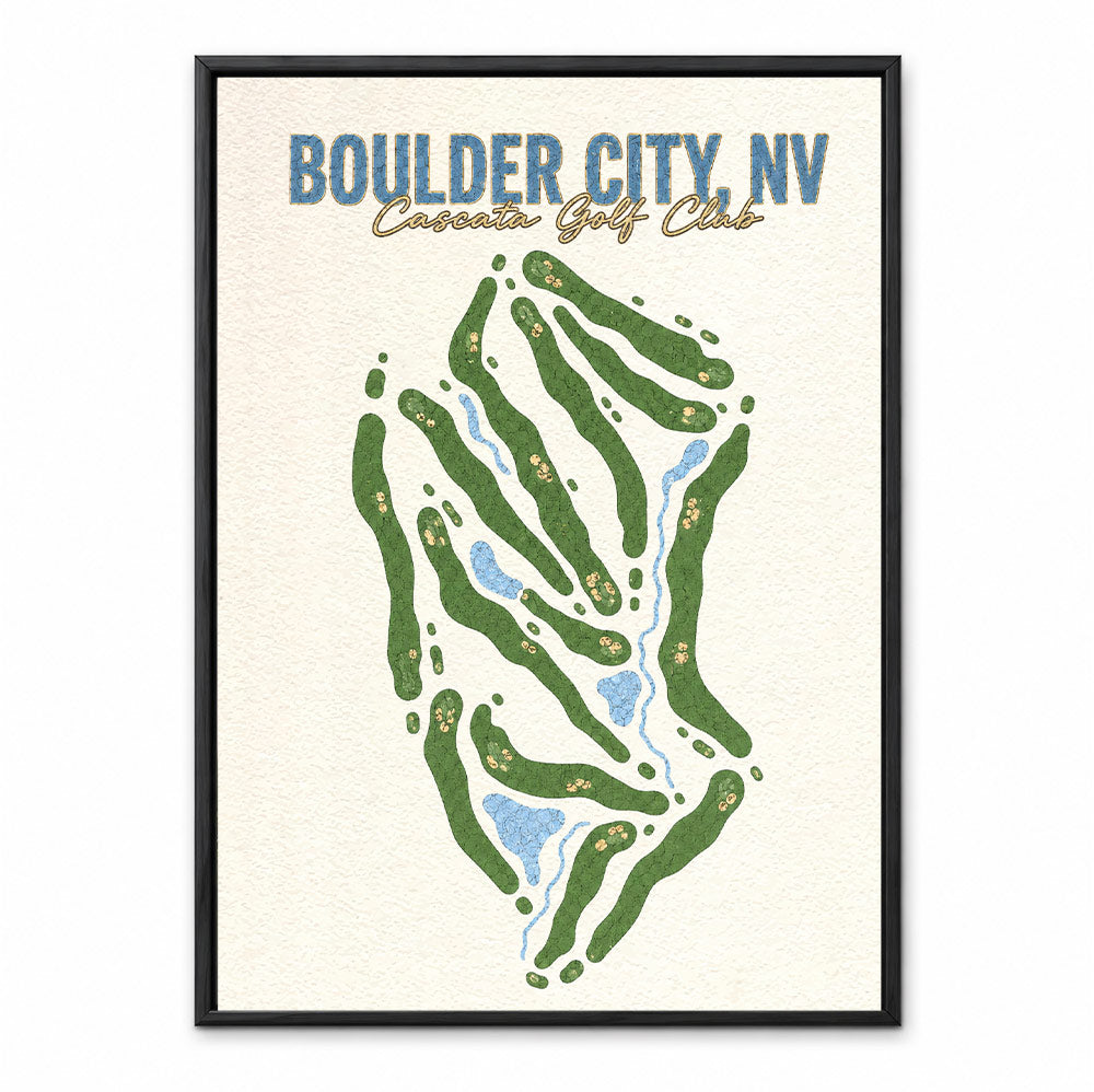 boulder city course map in Nevada USA