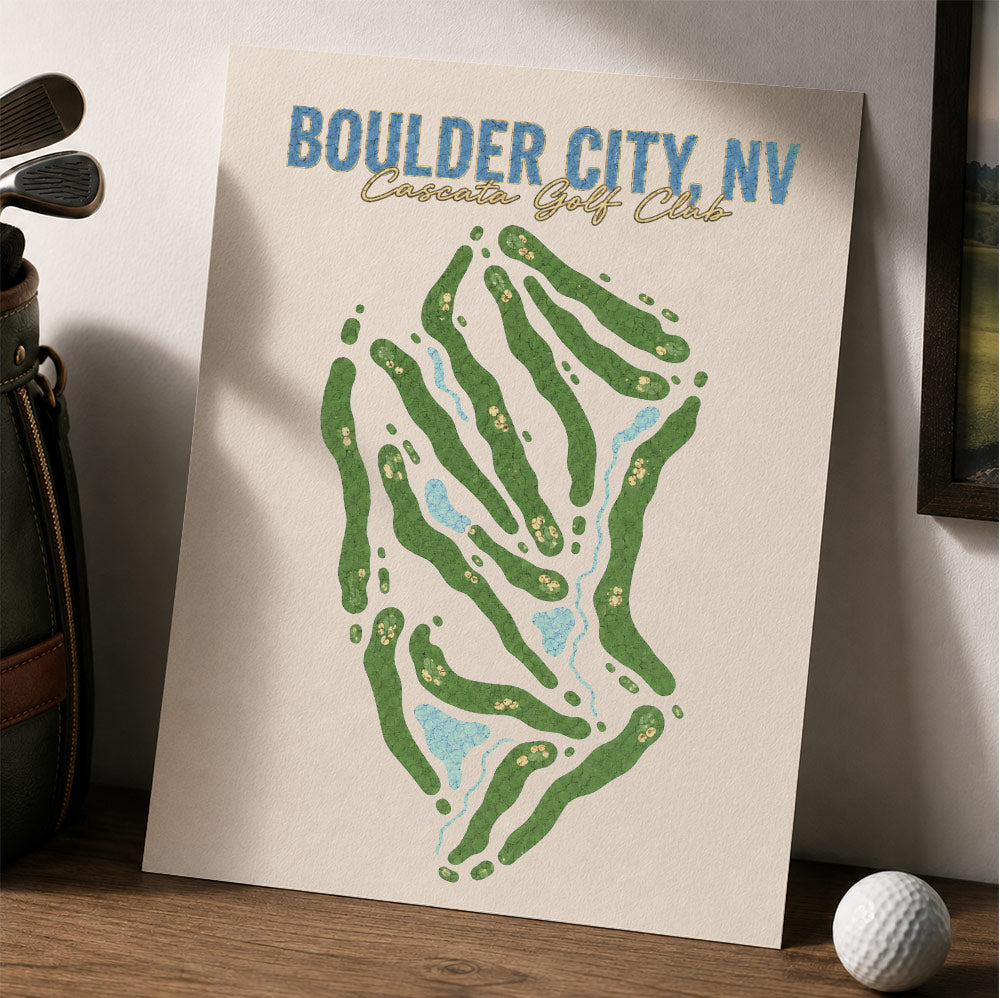 boulder city Golf Course Map Print Poster | Nevada USA Golf Wall Art