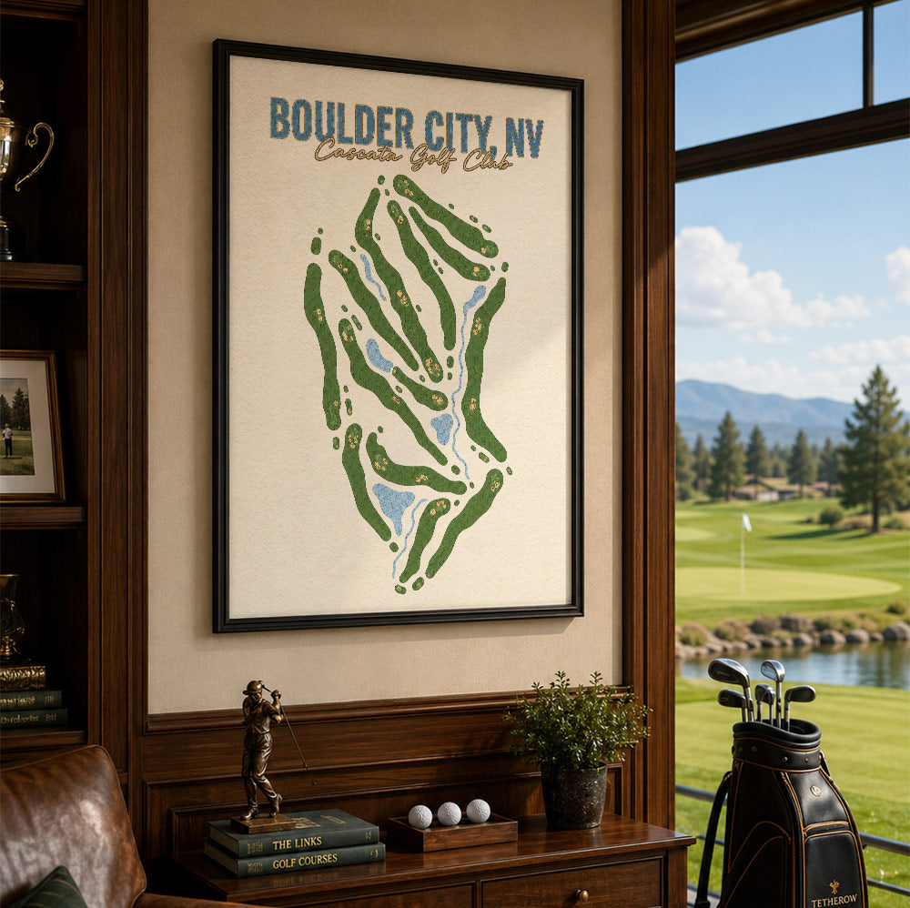 boulder city Golf Course Map Print Poster | Nevada USA Golf Wall Art