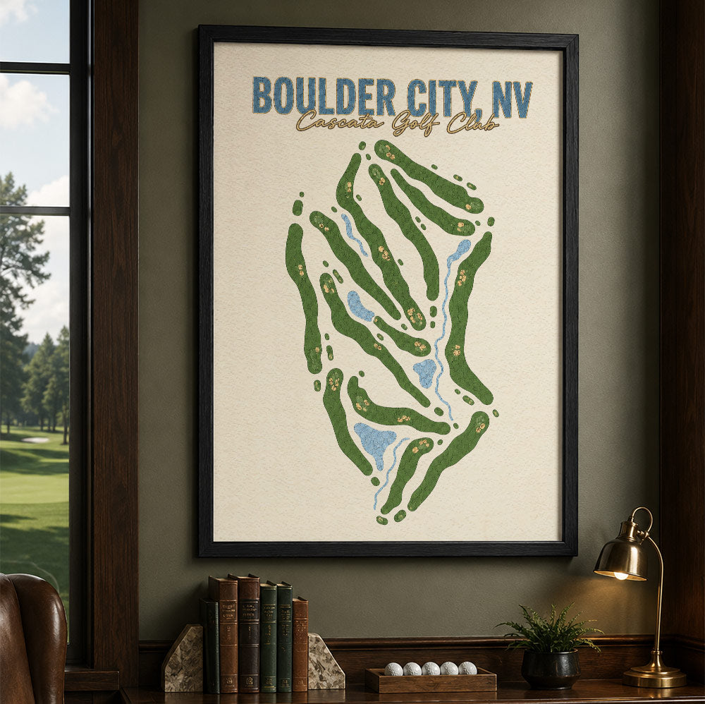 boulder city Golf Course Map Print Poster | Nevada USA Golf Wall Art