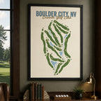 boulder city Golf Course Map Print Poster | Nevada USA Golf Wall Art