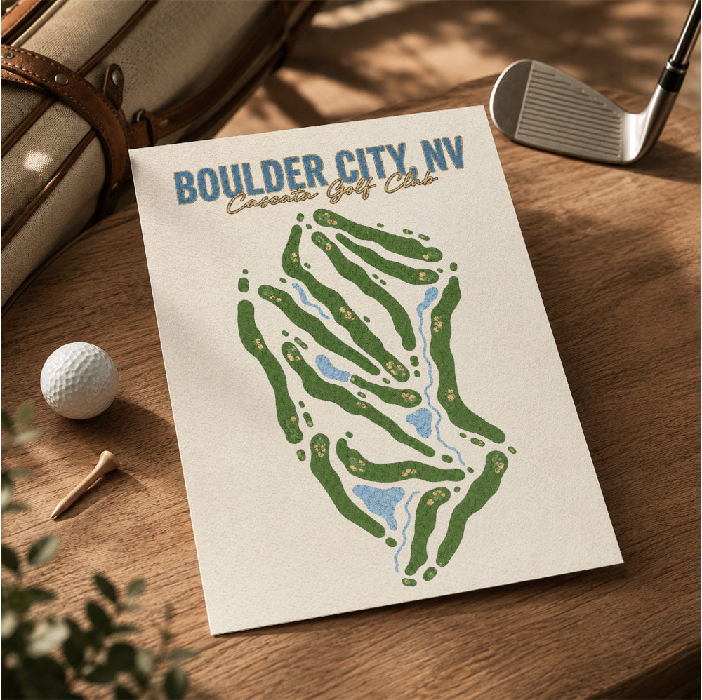 boulder city Golf Course Map Print Poster | Nevada USA Golf Wall Art