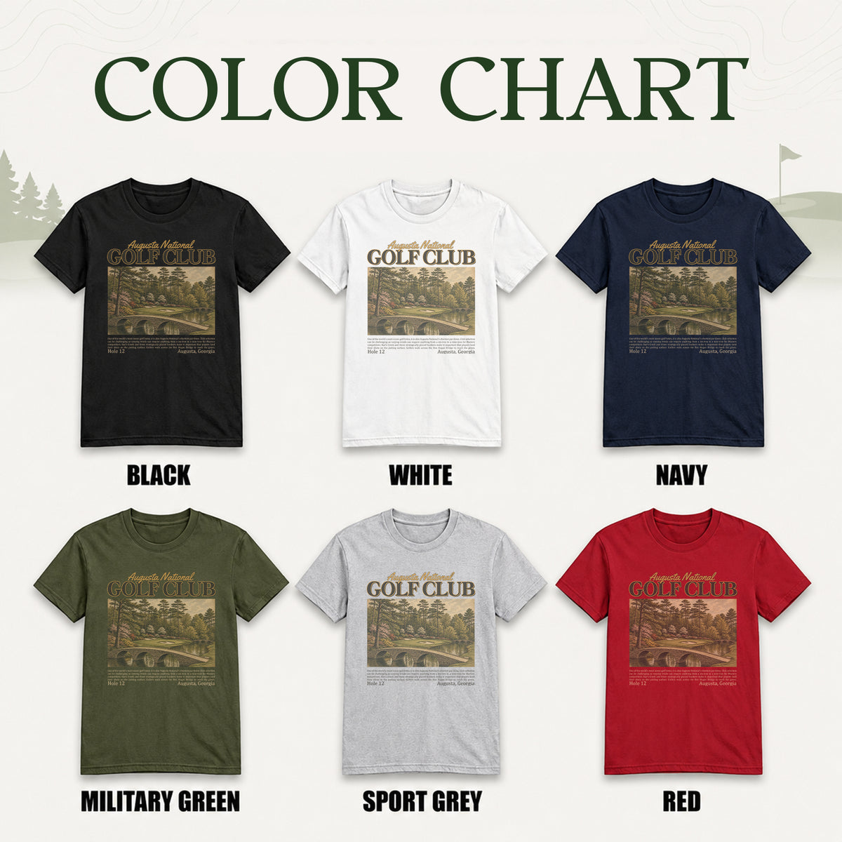 Vintage Augusta National Golf Club Unisex T-Shirt - Retro Golf Course Graphic Tee