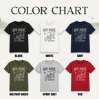 We Ride At Dawn Golf Cart Unisex T-Shirt - Funny Golfing Graphic Tee
