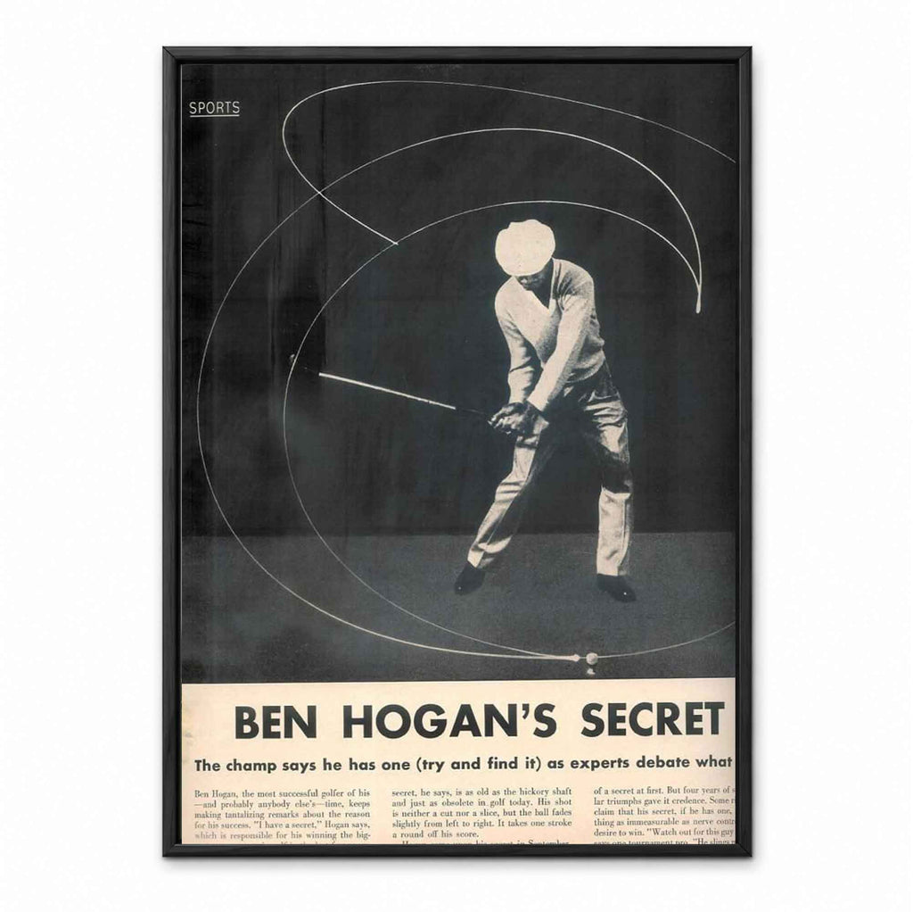 Ben Hogan's Secret retro golf art print