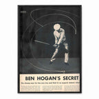 Ben Hogan's Secret retro golf art print