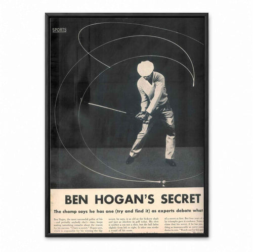 Ben Hogan's Secret retro golf art print