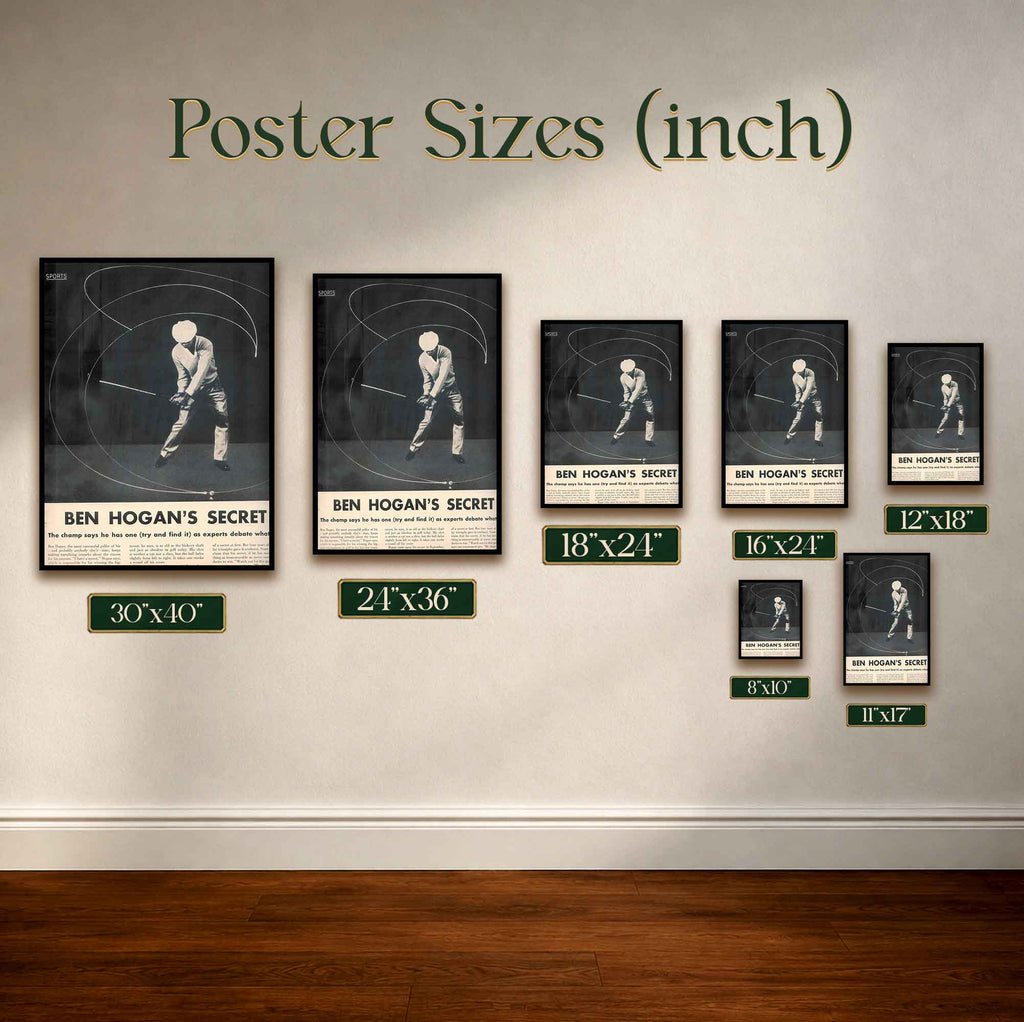 Ben Hogan's Secret Vintage Golf Poster | Retro Golf Wall Art Decor