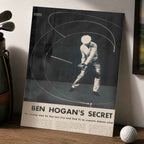 Ben Hogan's Secret Vintage Golf Poster | Retro Golf Wall Art Decor