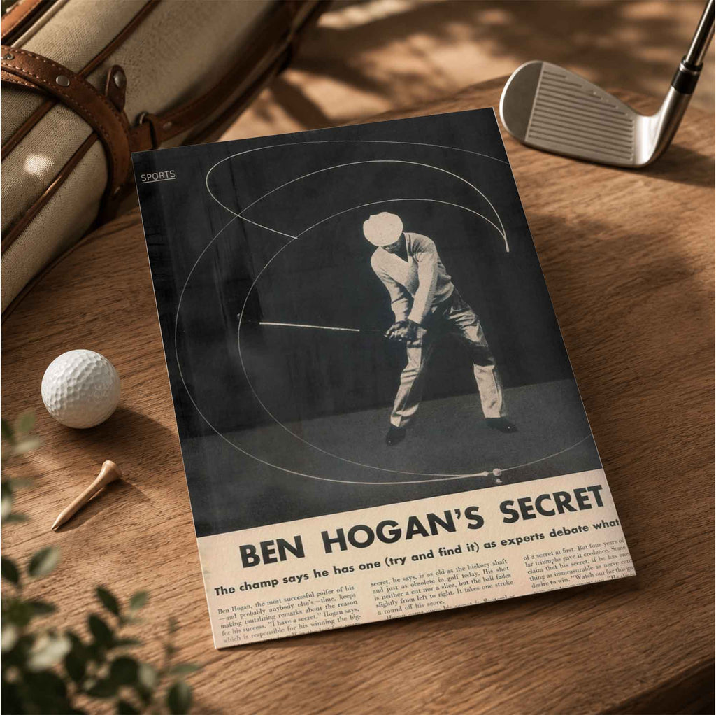 Ben Hogan's Secret Vintage Golf Poster | Retro Golf Wall Art Decor