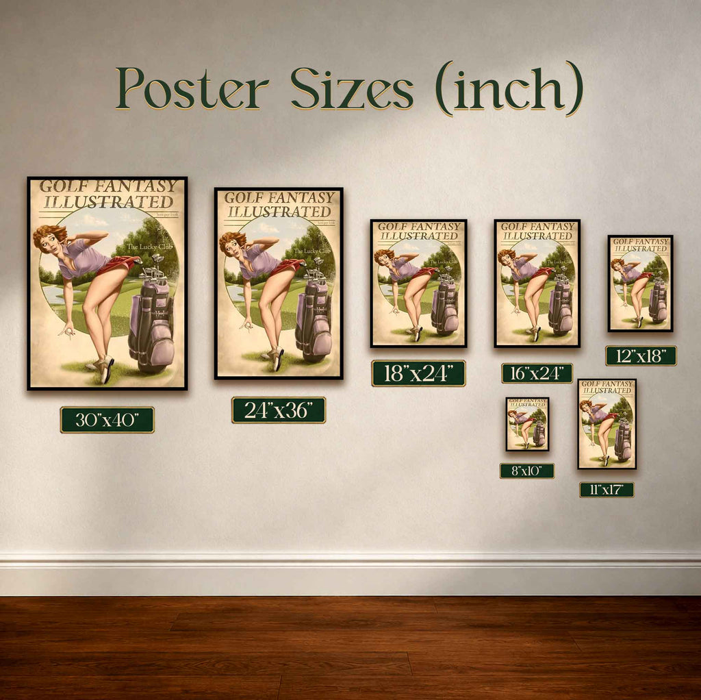 Vintage Golf Pin Up Girl Vintage Golf Poster | Retro Golf Wall Art Decor