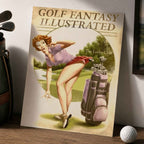 Vintage Golf Pin Up Girl Vintage Golf Poster | Retro Golf Wall Art Decor