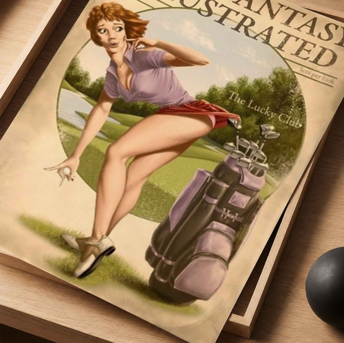 Vintage Golf Pin Up Girl Vintage Golf Poster | Retro Golf Wall Art Decor