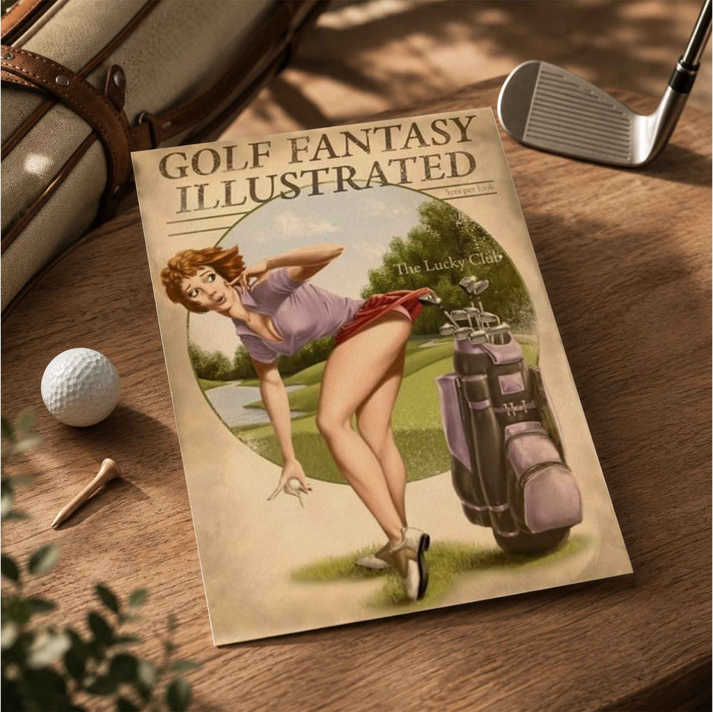 Vintage Golf Pin Up Girl Vintage Golf Poster | Retro Golf Wall Art Decor