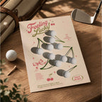 Preppy Golf Cherry Feeling Lucky Vintage Golf Poster | Retro Golf Wall Art Decor