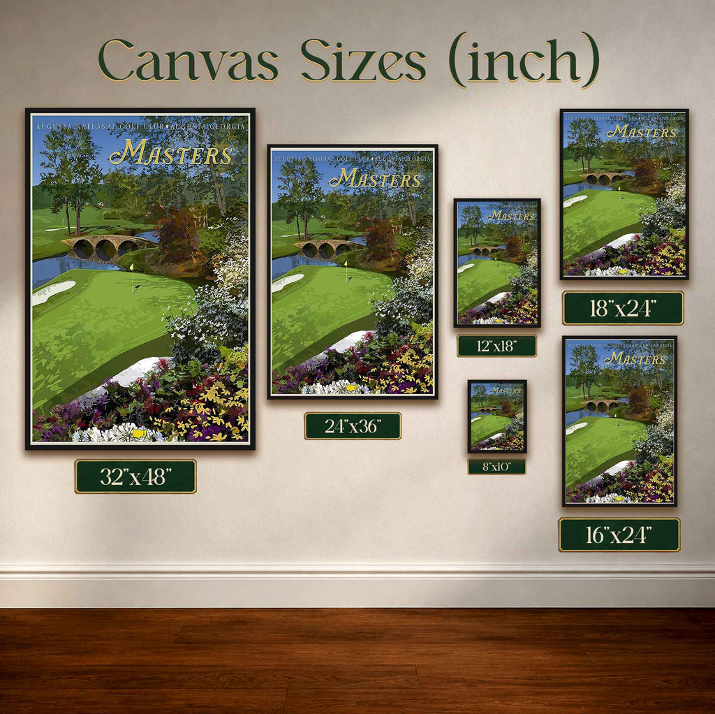 Augusta National Golf Club Masters Vintage Golf Poster | Retro Golf Wall Art Decor