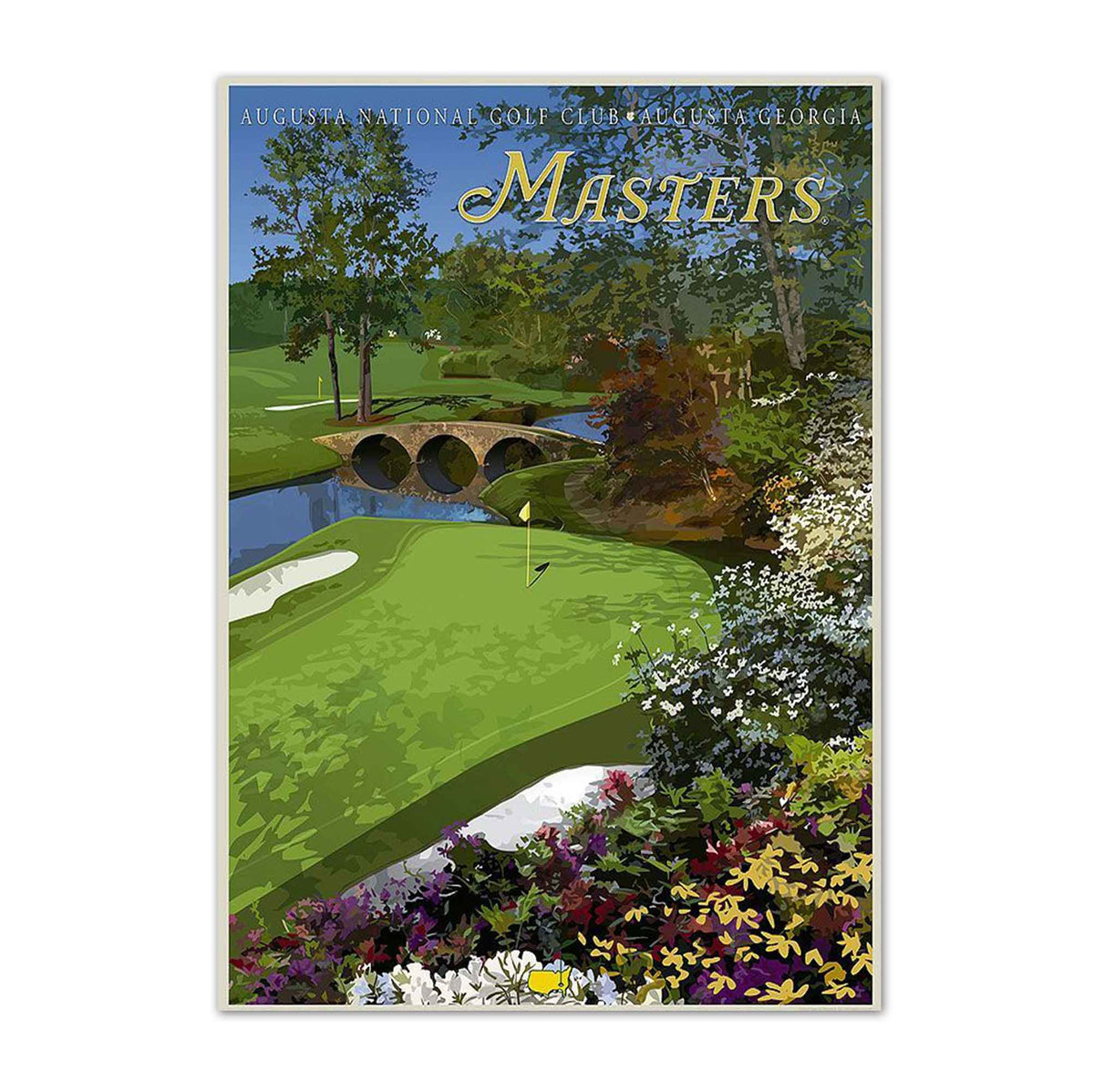 Augusta National Golf Club Masters vintage golf poster, retro golf wall art