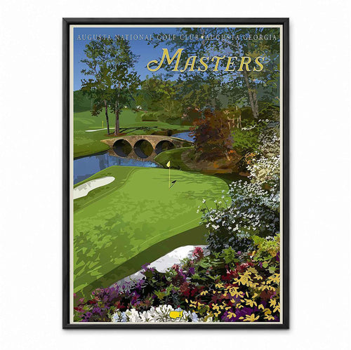 Augusta National Golf Club Masters retro golf art print