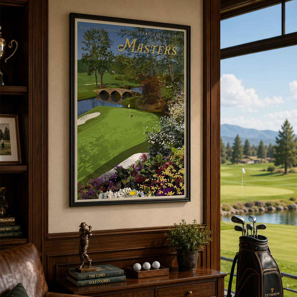 Augusta National Golf Club Masters Vintage Golf Poster | Retro Golf Wall Art Decor