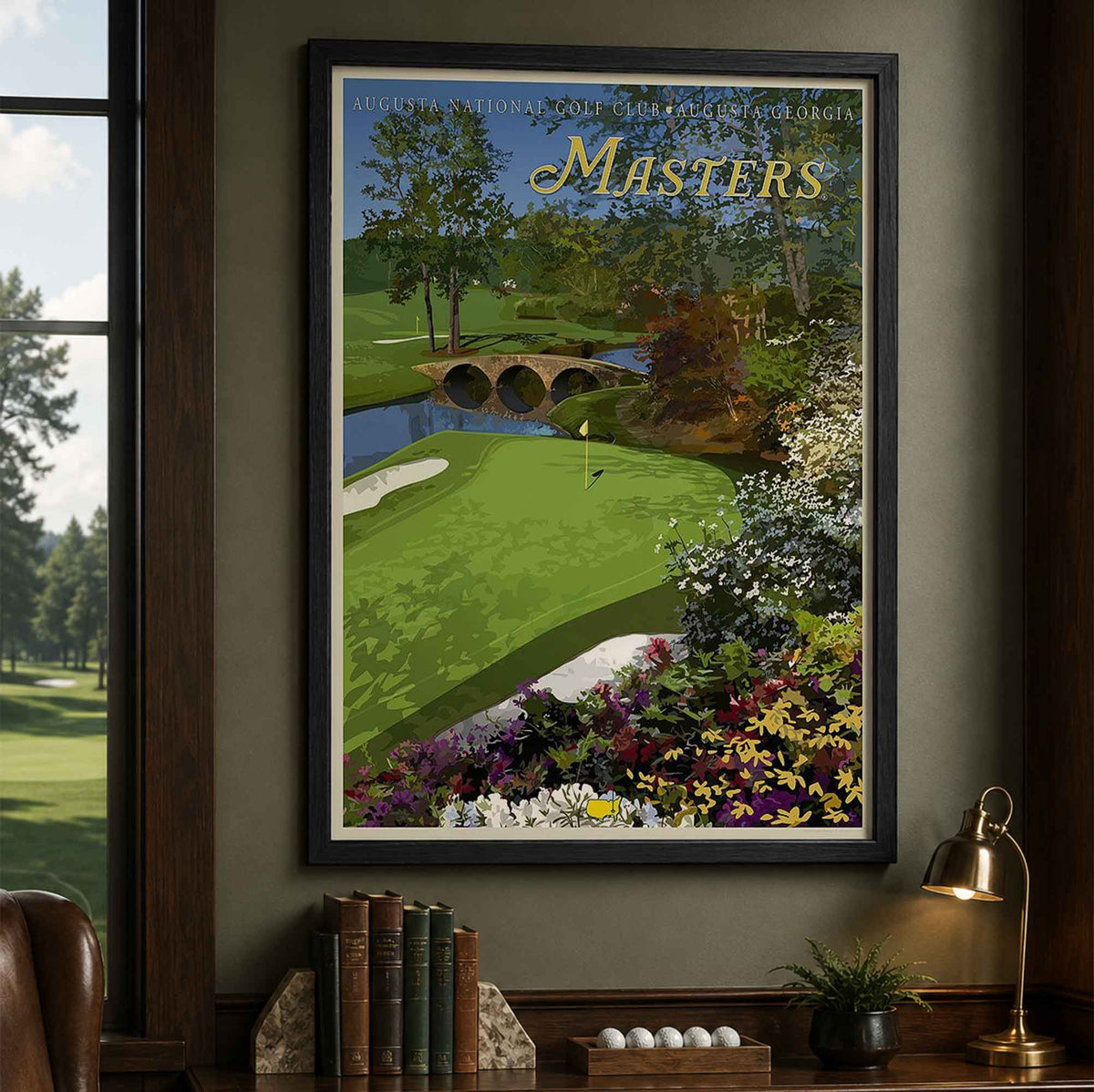 Augusta National Golf Club Masters Vintage Golf Poster | Retro Golf Wall Art Decor