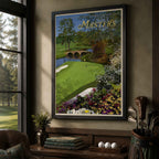 Augusta National Golf Club Masters Vintage Golf Poster | Retro Golf Wall Art Decor