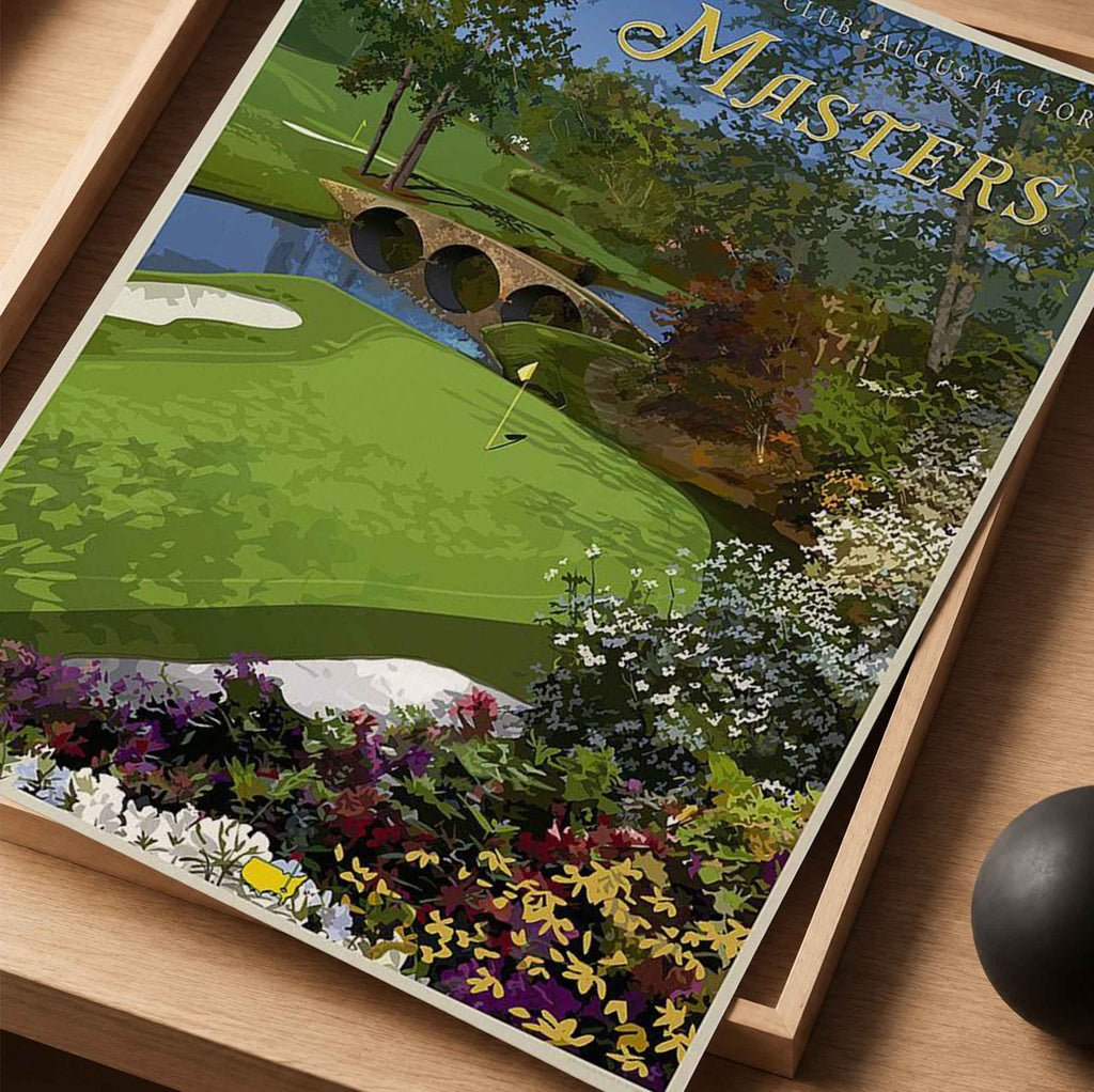 Augusta National Golf Club Masters Vintage Golf Poster | Retro Golf Wall Art Decor