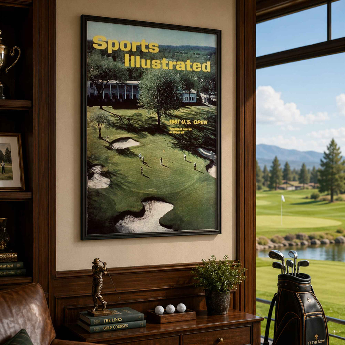 Retro Sports Illustrated Golf Magazine Cover Vintage Golf Poster | Retro Golf Wall Art Decor