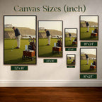 Coastal Links Vintage Golf Poster | Retro Golf Wall Art Decor