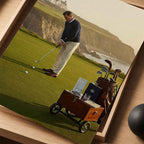 Coastal Links Vintage Golf Poster | Retro Golf Wall Art Decor