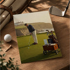 Coastal Links Vintage Golf Poster | Retro Golf Wall Art Decor