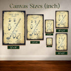 1910 Golf Club Patent Vintage Golf Poster | Retro Golf Wall Art Decor