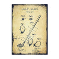 1910 Golf Club Patent vintage golf poster, retro golf wall art