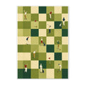 Retro Golf Chessboard Grid vintage golf poster, retro golf wall art