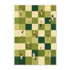 Retro Golf Chessboard Grid vintage golf poster, retro golf wall art