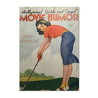 1950s Hollywood Girls and Gags Golf vintage golf poster, retro golf wall art