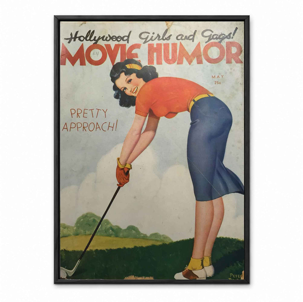 1950s Hollywood Girls and Gags Golf retro golf art print