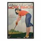 1950s Hollywood Girls and Gags Golf retro golf art print