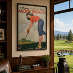 1950s Hollywood Girls and Gags Golf Vintage Golf Poster | Retro Golf Wall Art Decor