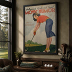 1950s Hollywood Girls and Gags Golf Vintage Golf Poster | Retro Golf Wall Art Decor