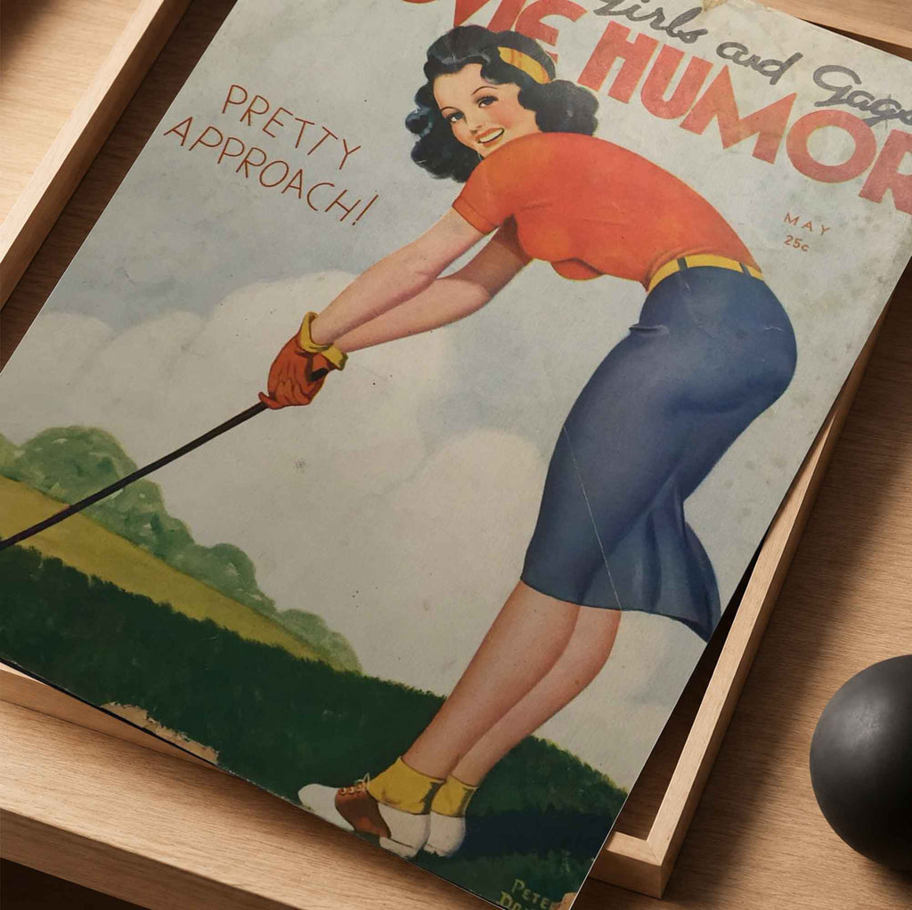 1950s Hollywood Girls and Gags Golf Vintage Golf Poster | Retro Golf Wall Art Decor