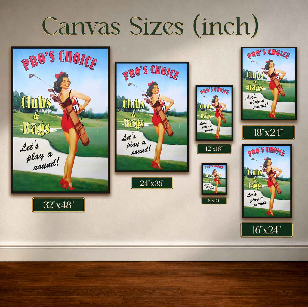Classic Let's Play a Round Vintage Golf Poster | Retro Golf Wall Art Decor