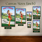 Classic Let's Play a Round Vintage Golf Poster | Retro Golf Wall Art Decor