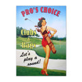 Classic Let's Play a Round vintage golf poster, retro golf wall art