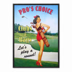 Classic Let's Play a Round retro golf art print