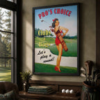 Classic Let's Play a Round Vintage Golf Poster | Retro Golf Wall Art Decor